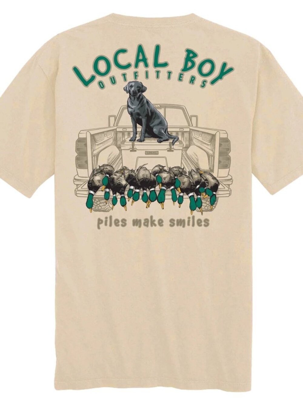 Local Boy Piles Make Smiles Latte Short Sleeve Tee
